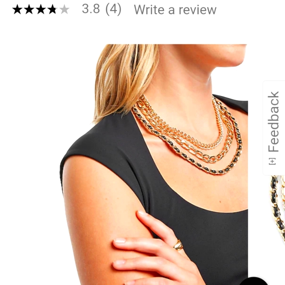 Express triple chain necklace